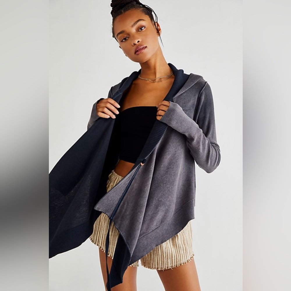 23. NWOT Free People Tyler Drape Moto Cardigan